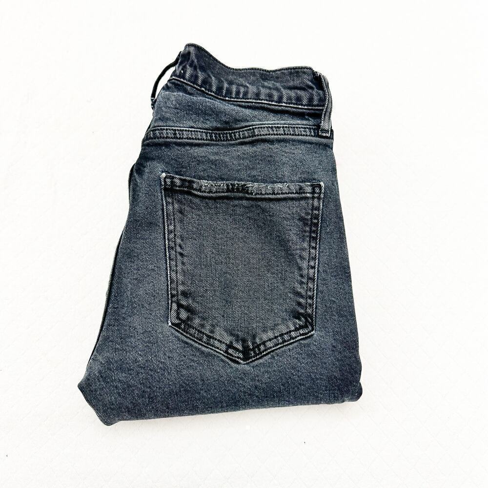 AGOLDE Toni Black Charcoal Wash Frayed Hem Denim Skinny Jeans A133D-3002 Size 25